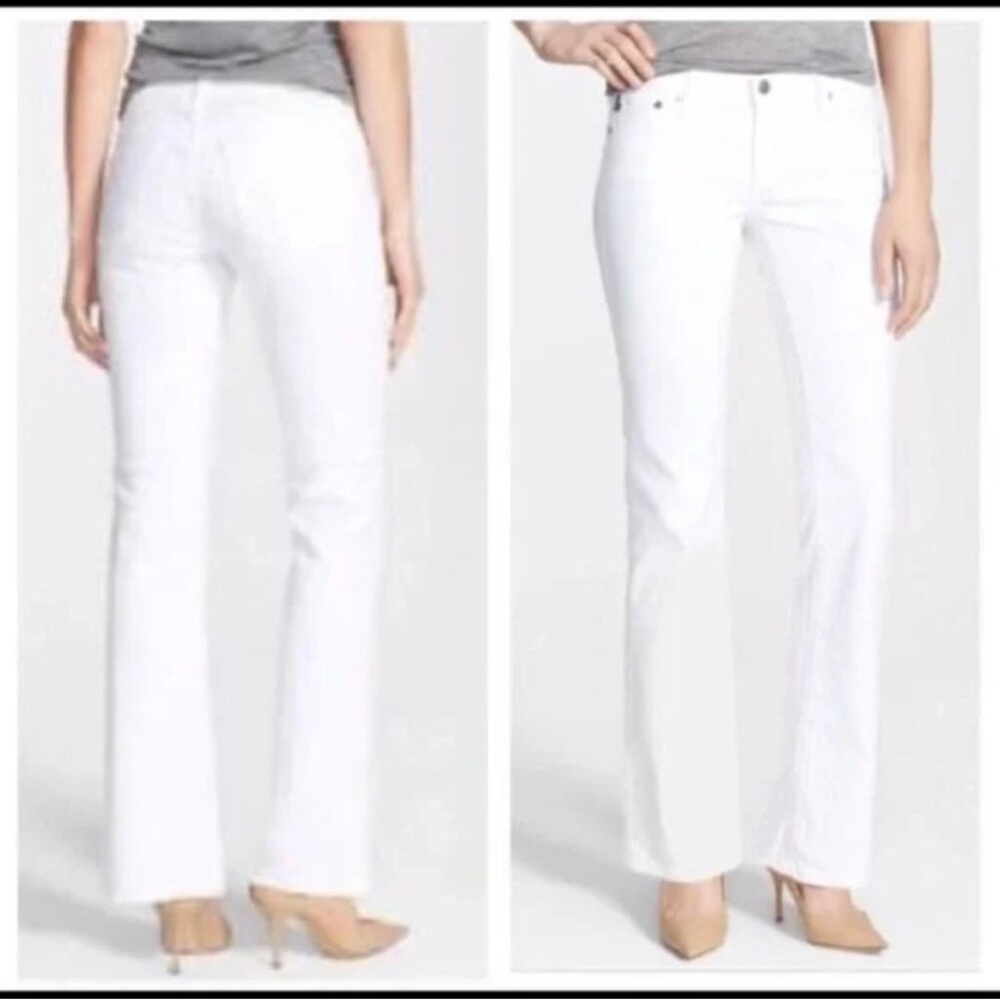 Angelina Women's White Boot Cut Jeans